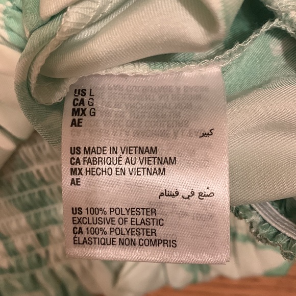 NWT INC Pretty White And Lime Green Floral Long Sleeve Blouse - Picture 4 of 12